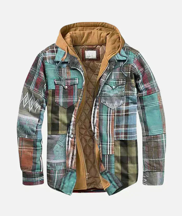 Veste patchwork à carreaux